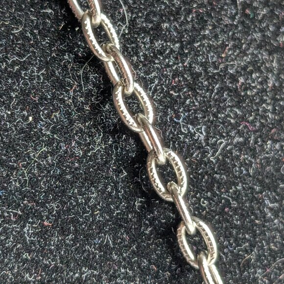 Gold and Silver Metal Geometric Necklace - Picture 7 of 10